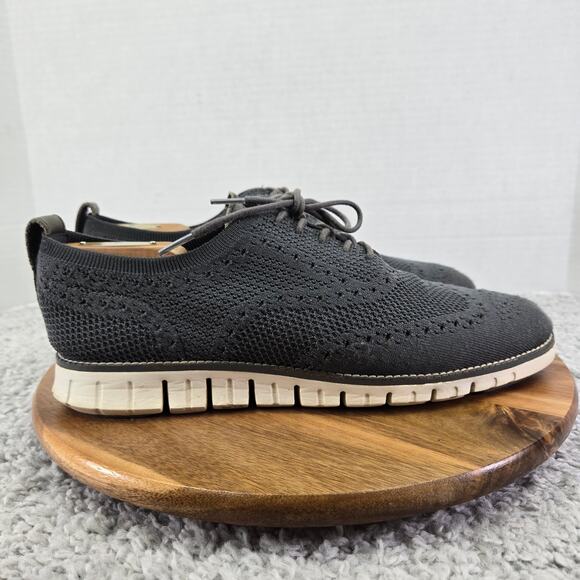 Cole Haan Mens 9.5M ZeroGrand Stitchlite Gray Knit Casual Oxford Dress Shoes main image 5